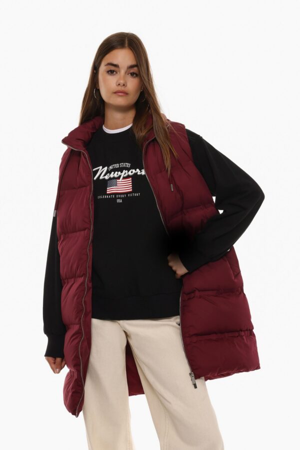 Long puffer gilet